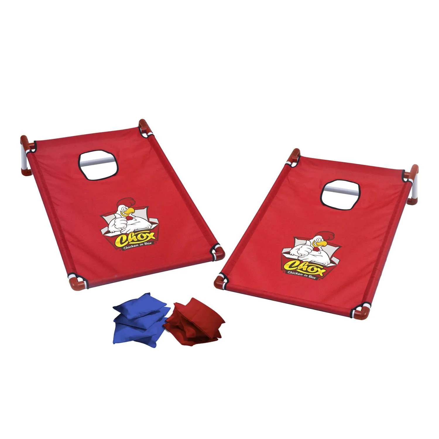 Portable Cornhole, 4 Red & Royal Bean Bags