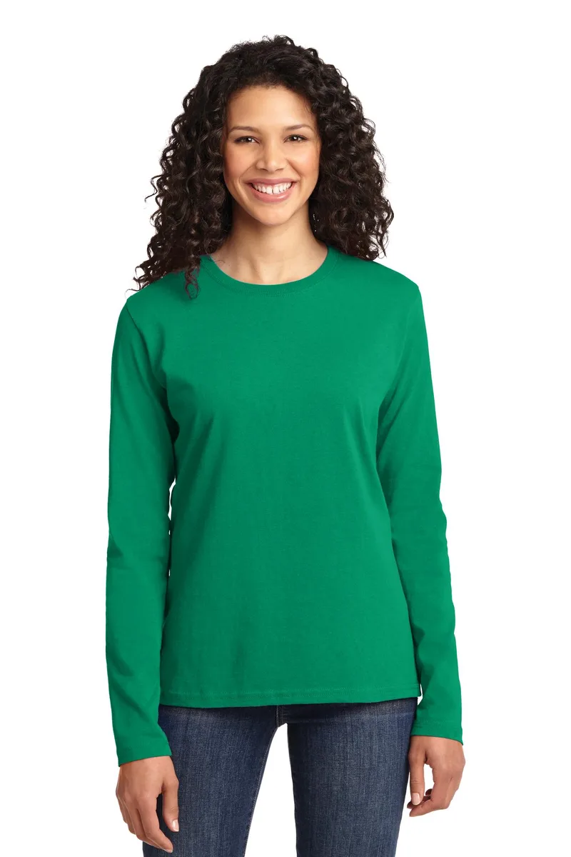 Port & Co™ Women's Long Sleeve Core Cotton Tee. view 6