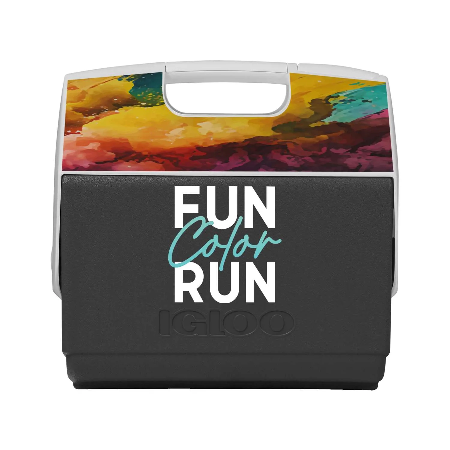 IGLOO Playmate Elite Cooler Imprinted Front & Decals on Lid view 4