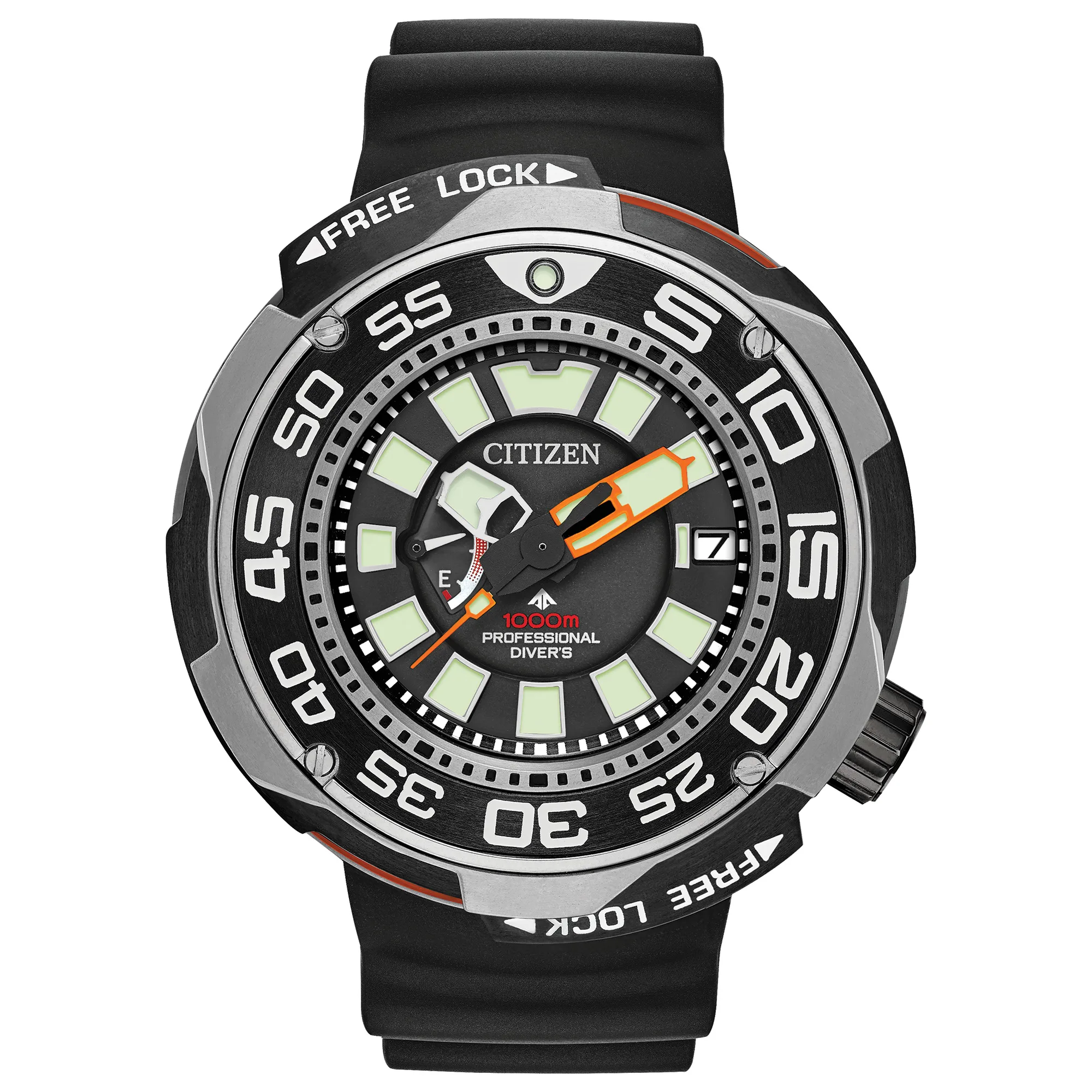 Citizen Watch Men's Promaster Professional Diver Eco-Drive Watch, Super Titanium w/Black Poly Strap
