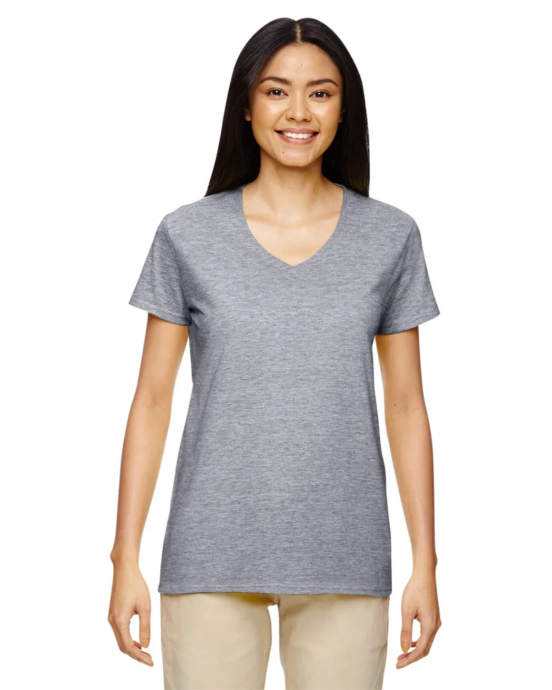 Gildan Ladies' Heavy Cotton™ V-Neck T-Shirt view 5