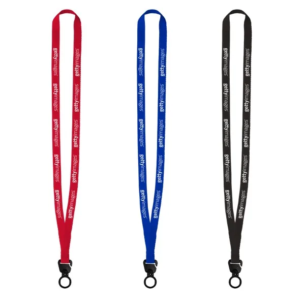 Evolution12 - 1/2" Polyester Welded Lanyard with Trapezoid and Plastic O-Ring view 2