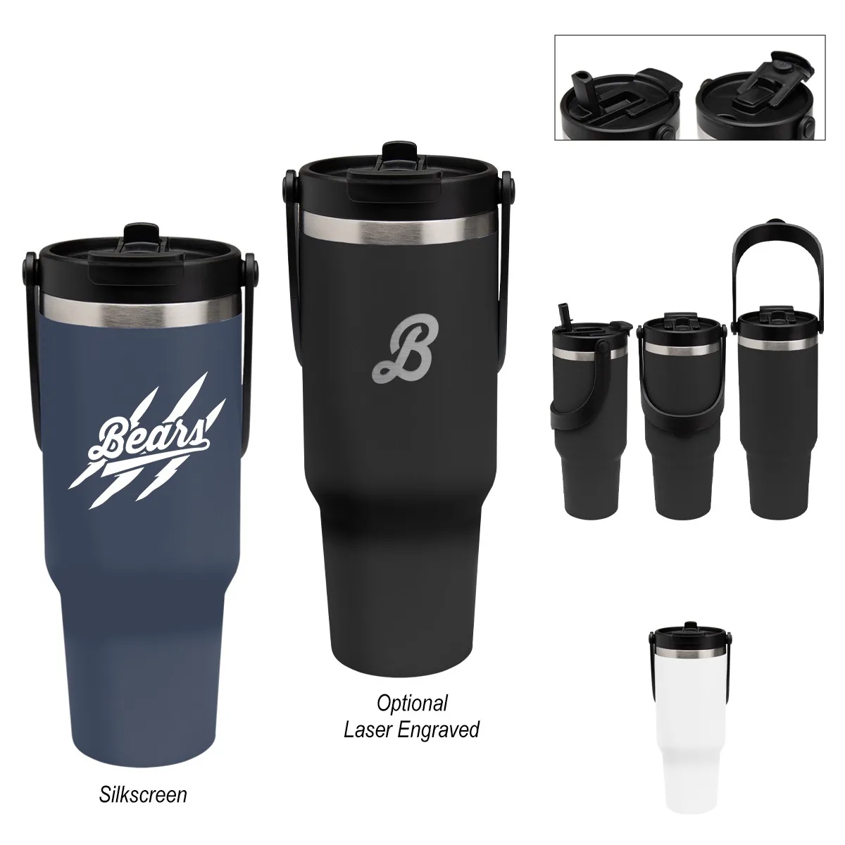 40 Oz. Peak Intrepid Recycled Stainless Steel Tumbler view 2