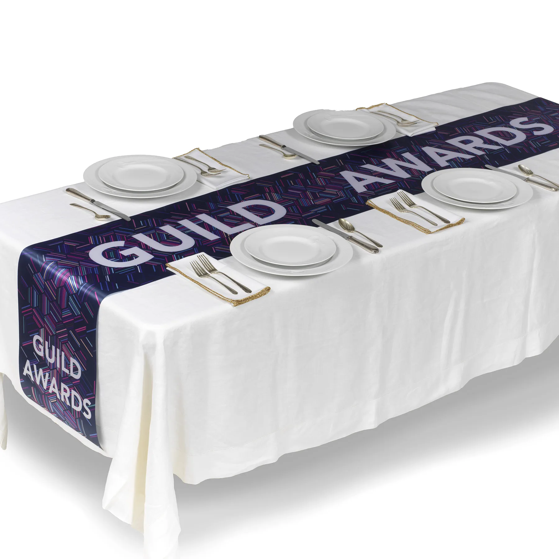 8Wx96L- Badge Satin Ribbon Runner - Sublimation