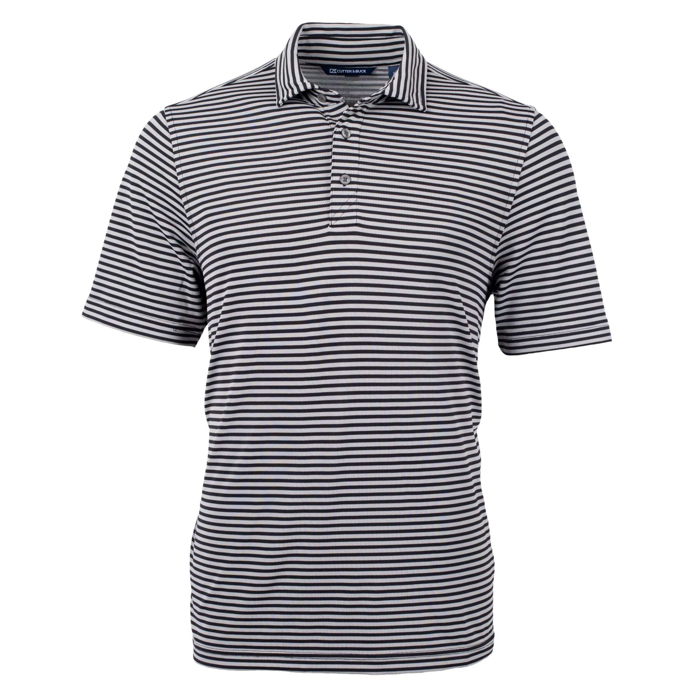 Cutter & Buck Virtue Eco Pique Stripe Recycled Mens Big and Tall Polo view 2