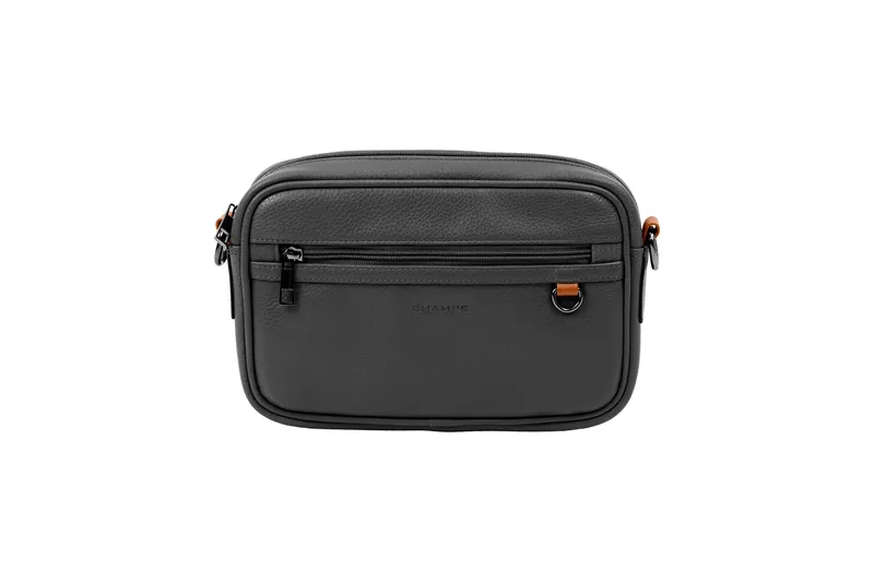 Champs Luggage Black Onyx Collection Leather Crossbody Bag Size One Size