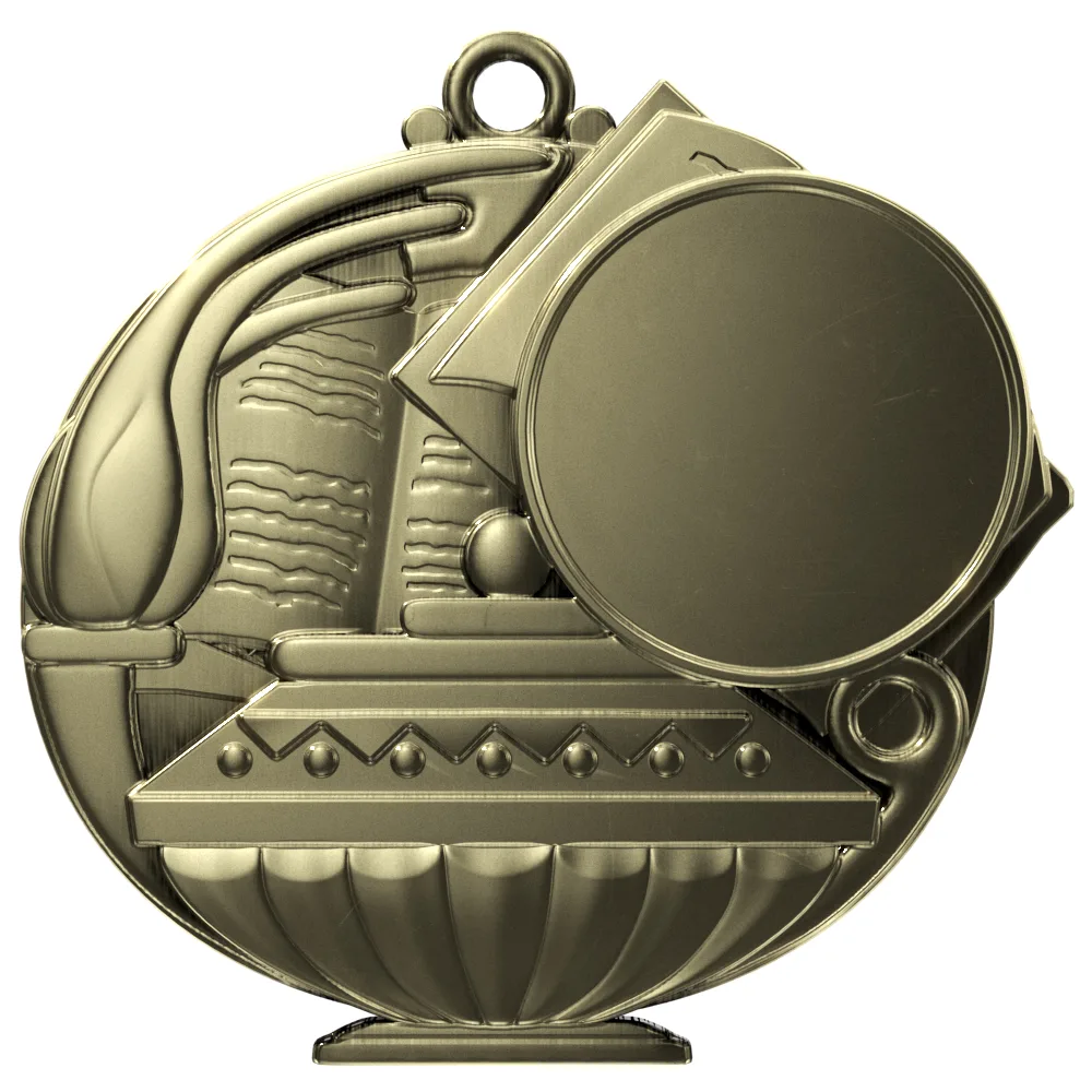 Vibraprint® Book & Lamp Academic Performance Medallion view 2