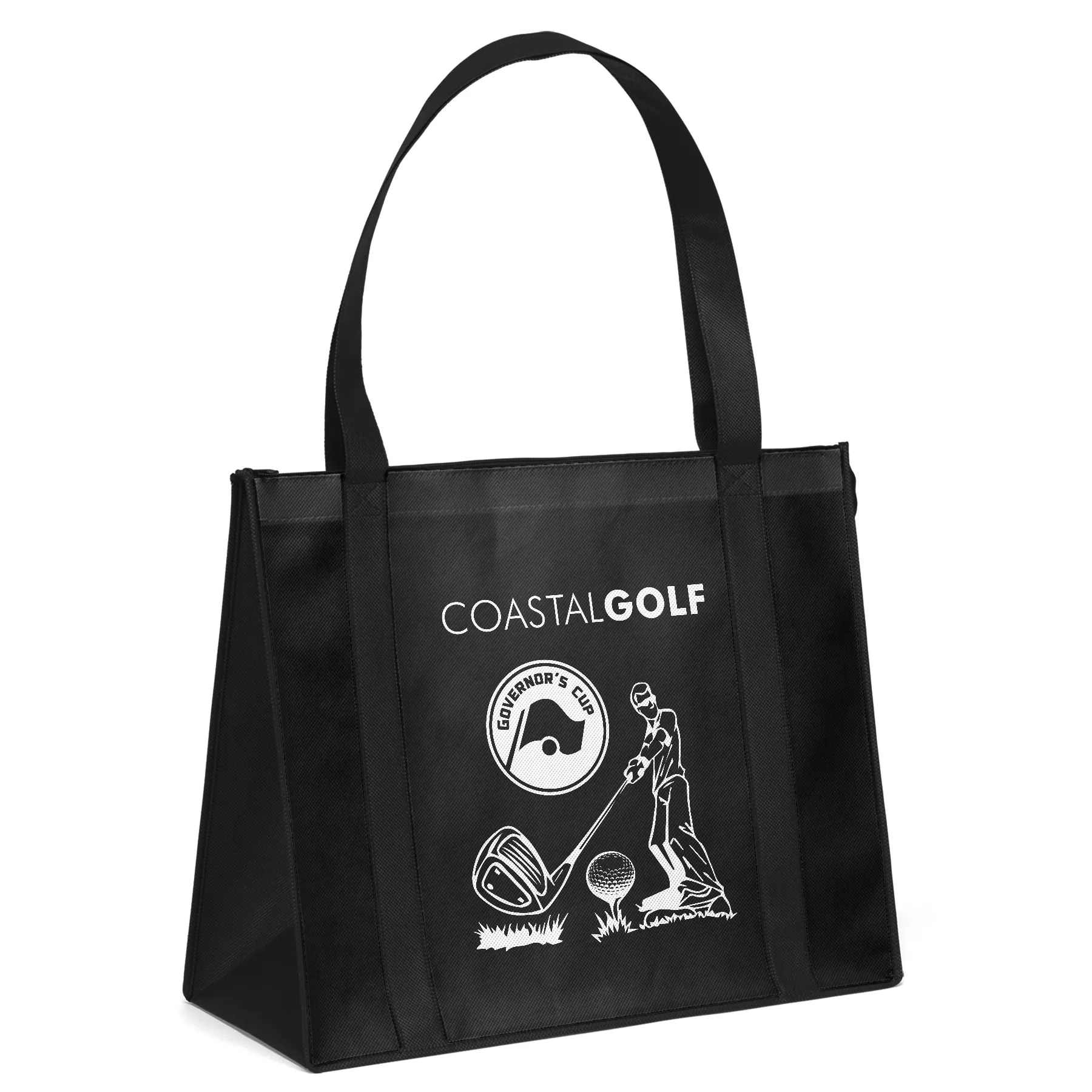 Del Mar - Zipper-Close Tote - Screen Print (18" x 8" x 15")
