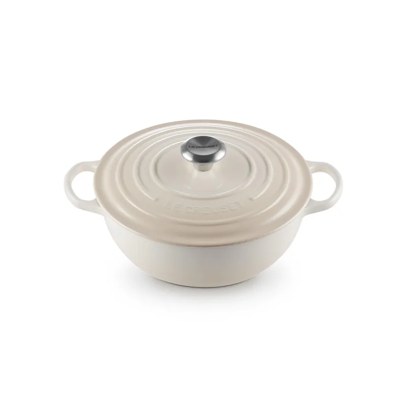 Le Creuset 4.5Qt Signature Round Cast Iron Soup Pot Meringue