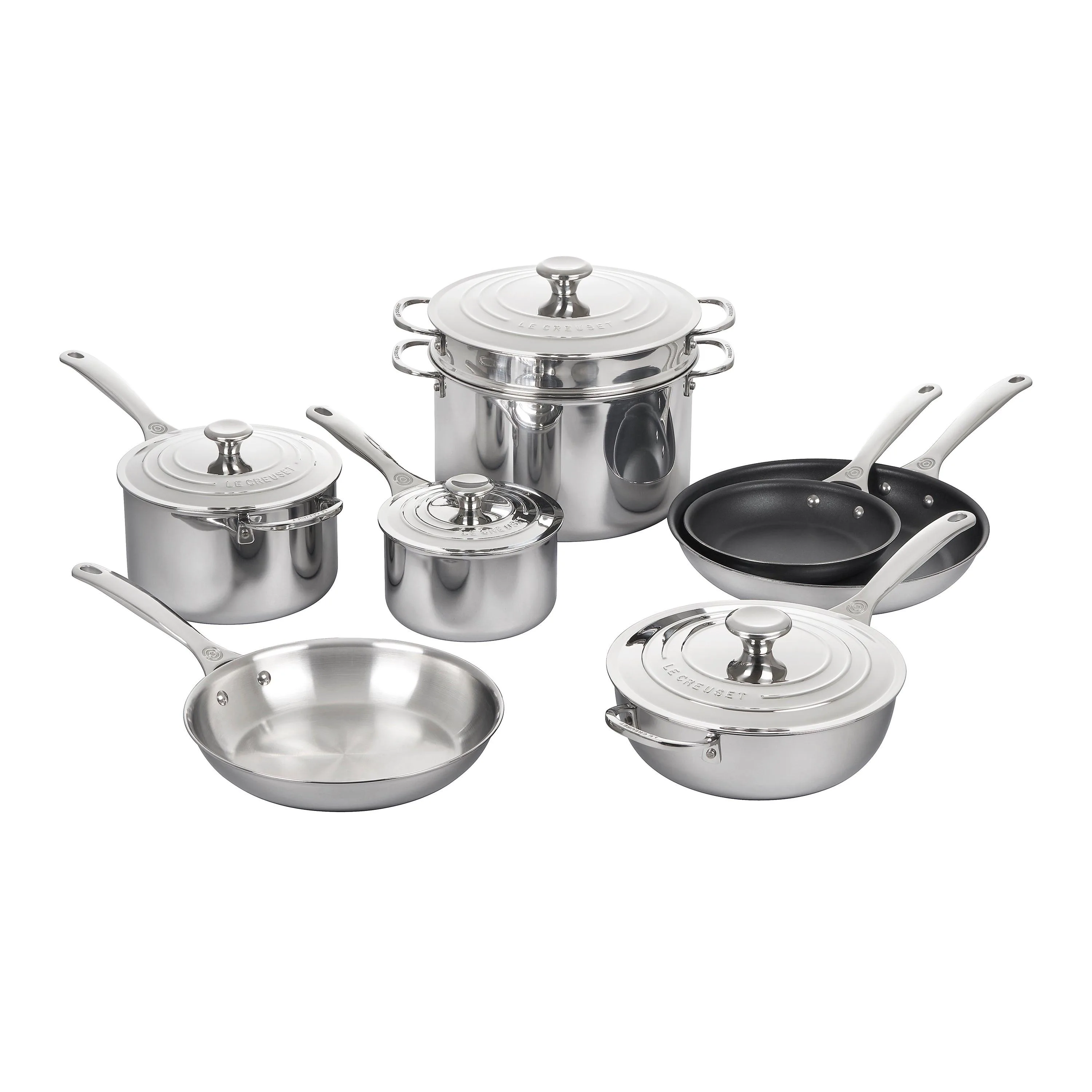 Le Creuset 12Pc Signature Stainless Steel Cookware Set