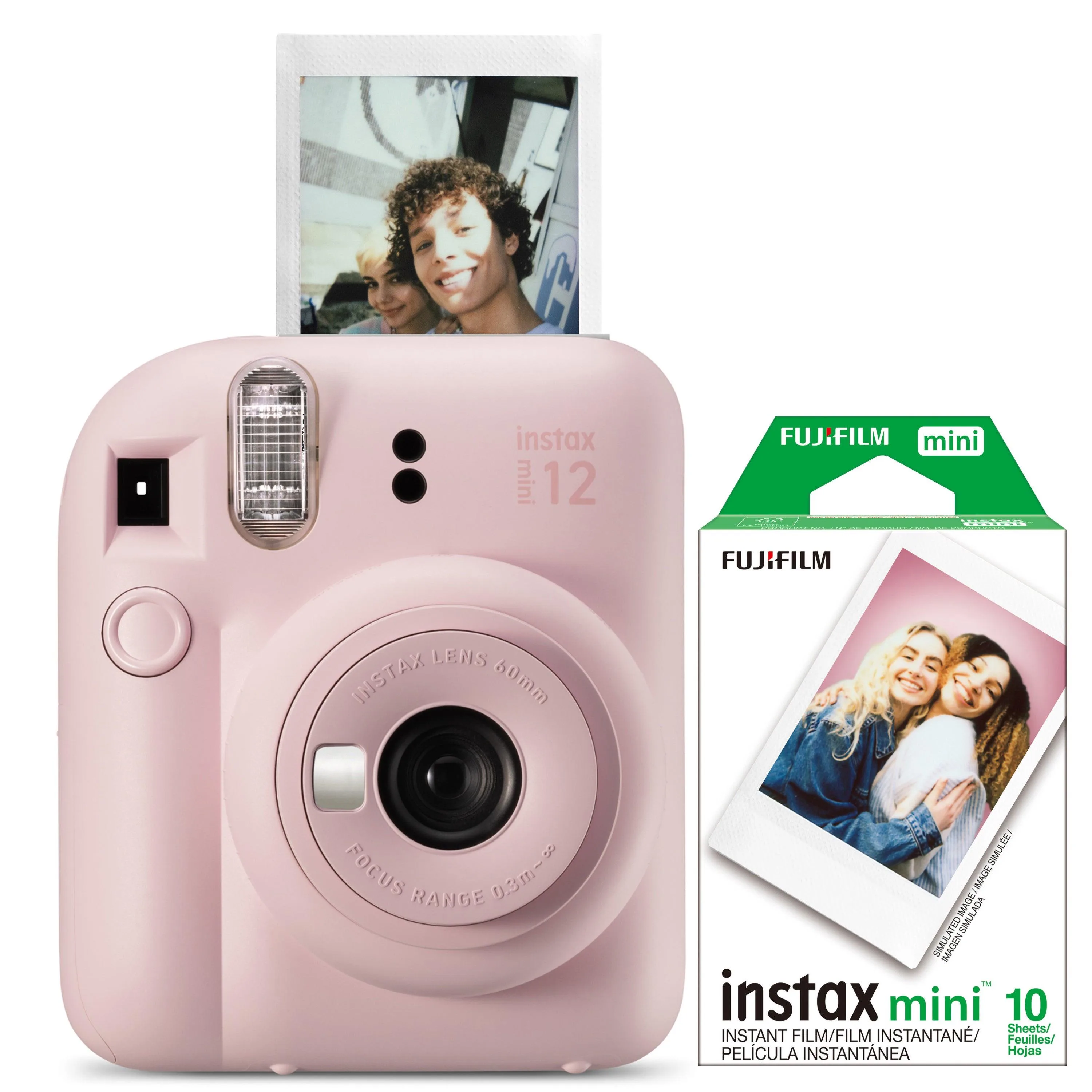 FujiFilm Instax Mini 12 Instant Camera W/10 Count Film Blossom Pink