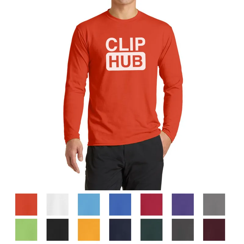 Port & Company® Long Sleeve Performance Blend Tee view 2