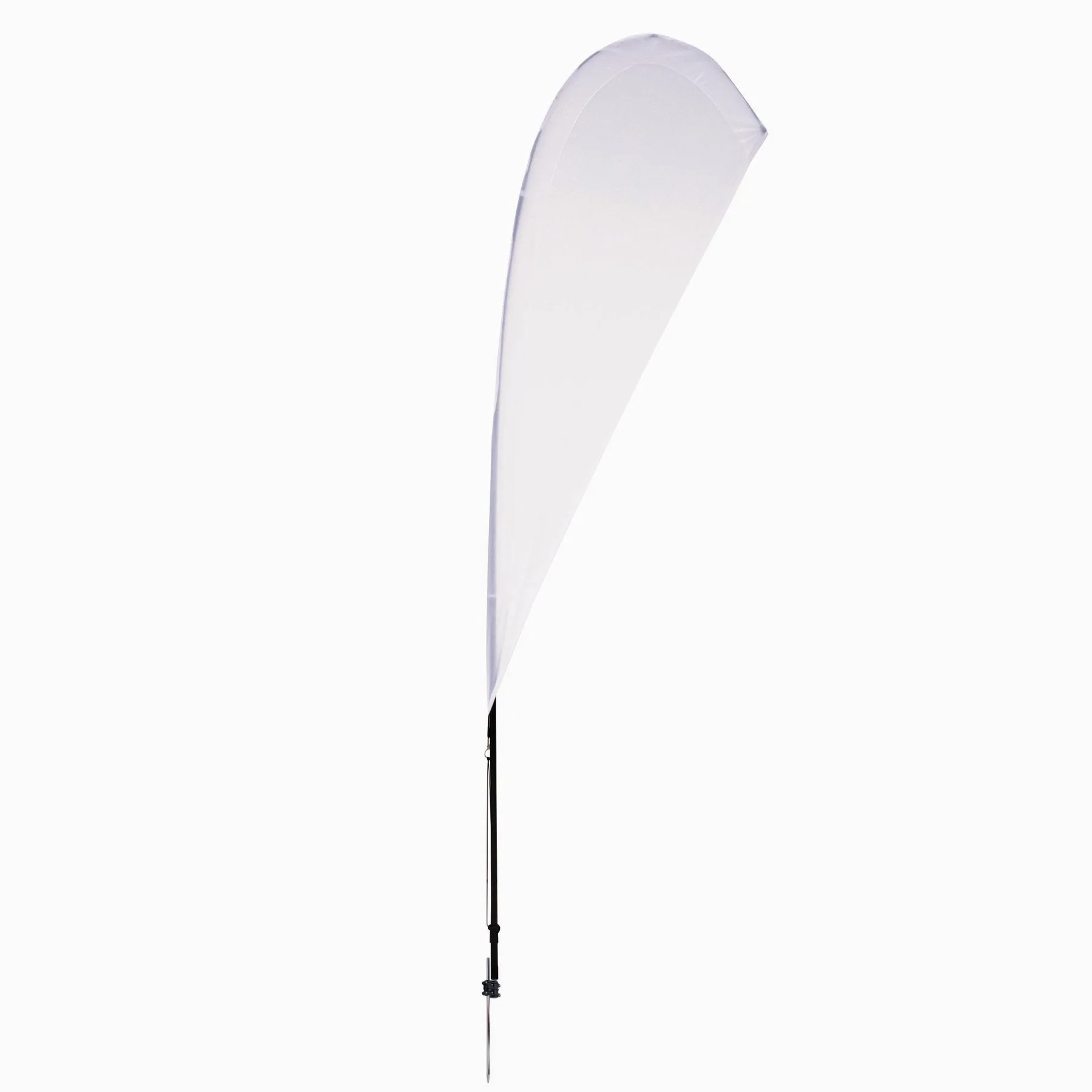 8' Streamline Teardrop Sail Sign Flag - 1-Sided with Spike view 2