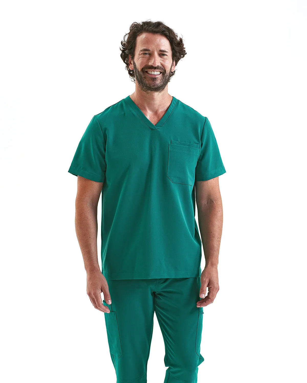ONNA BY PREMIER Men's Limitless V-Neck Stretch Scrub Top view 4