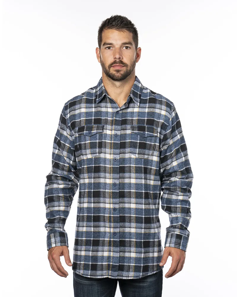 Burnside Men's Plaid Flannel Shirt view 4
