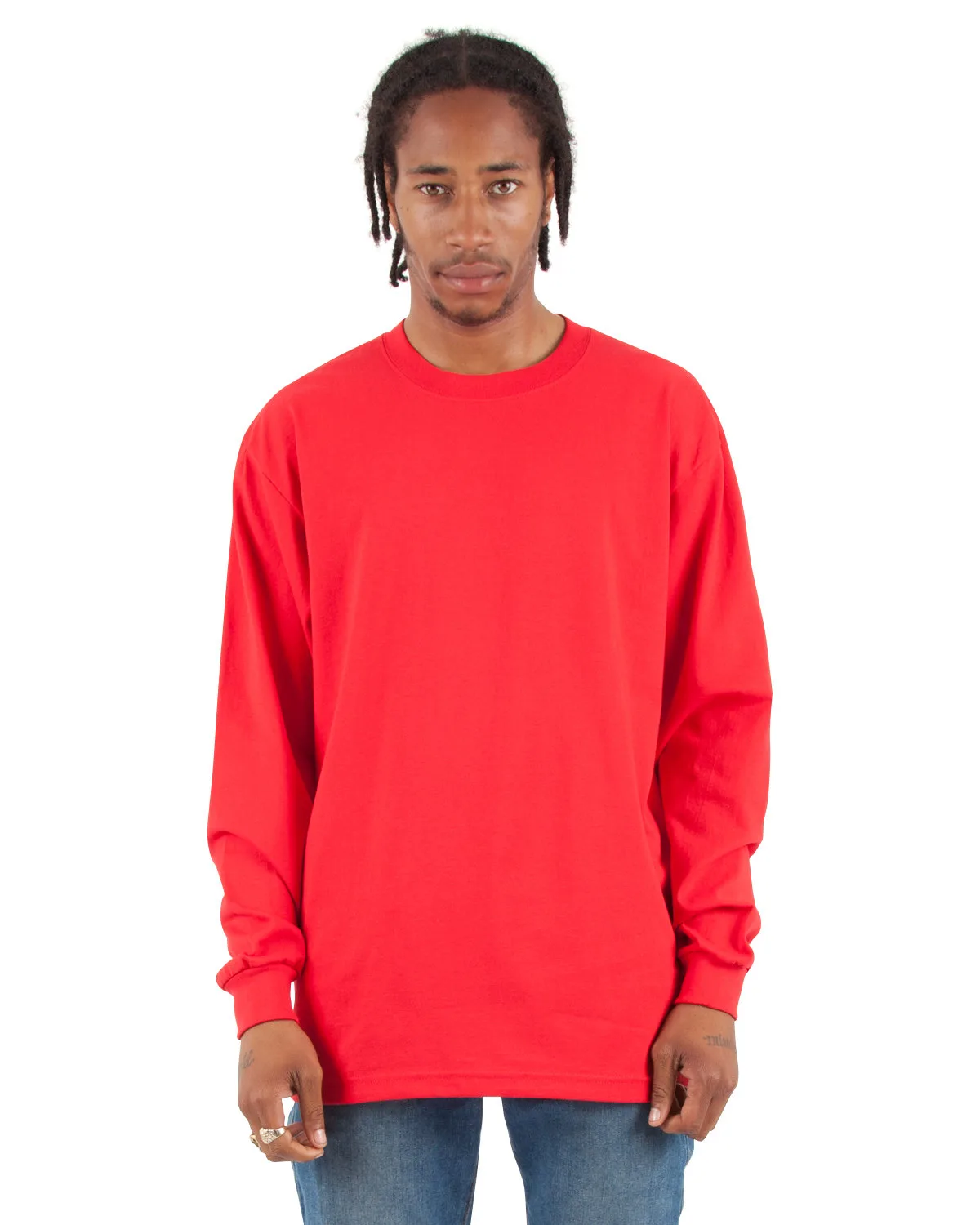 SHAKA WEAR Men's Tall Max Heavyweight Long-Sleeve T-Shirt view 7