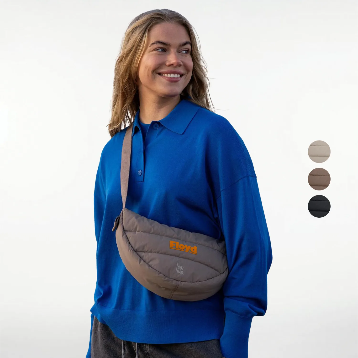 GOT BAG® Puffer Moon – GOTS Certified Ocean Plastic Small Crossbody Bag