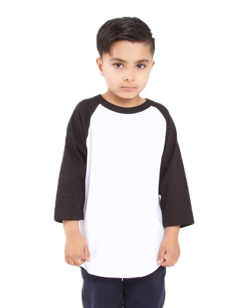 SHAKA WEAR Youth Three-Quarter Sleeve Raglan view 3
