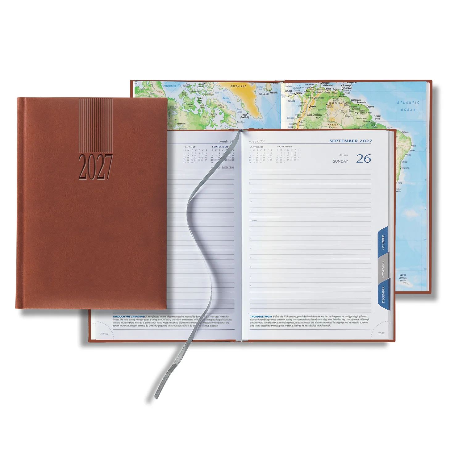 Castelli Tucson Medio White Page Tabbed Daily Diary view 2