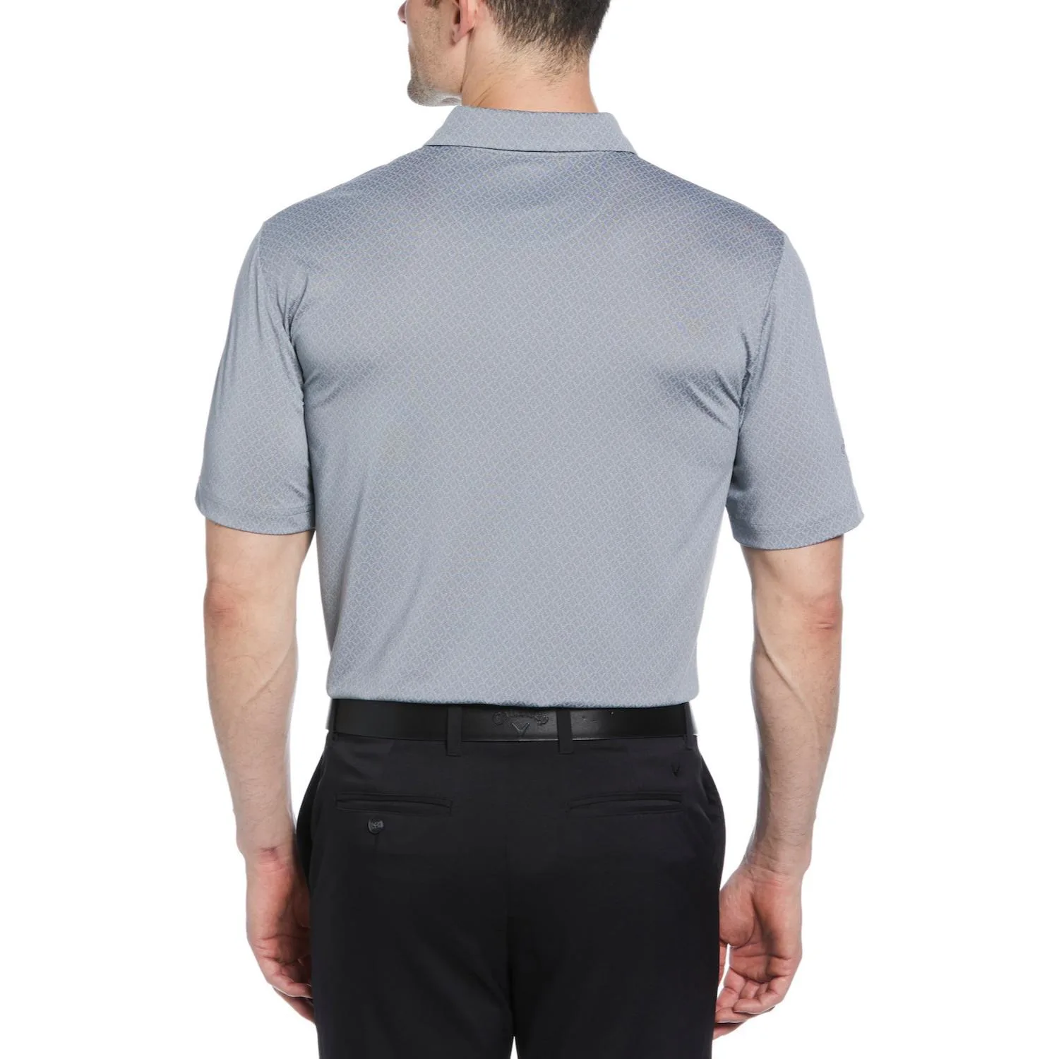 Callaway® All Over Stitched Moisture Wicking Men's Chev Polo Shirt with Custom Logo view 3