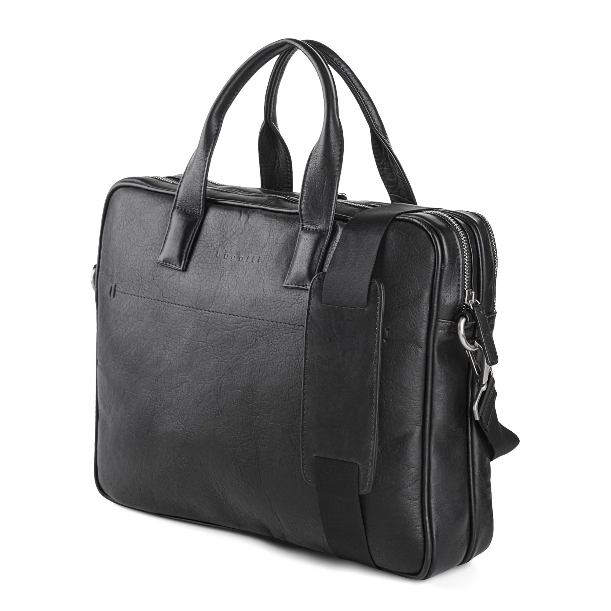 Bugatti Colombian Leather Briefcase-Black