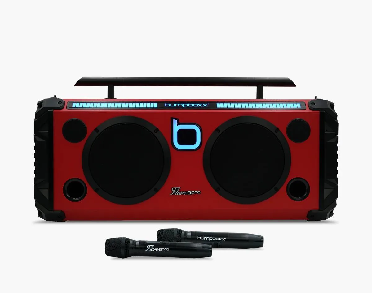 Bumpboxx Flare8 Pro Bluetooth Boombox Red