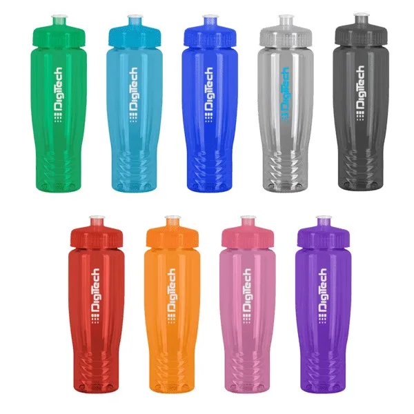 SAHARA 28 oz. Eco-Polyclear™ Sports Bottle with Push/Pull Lid view 2
