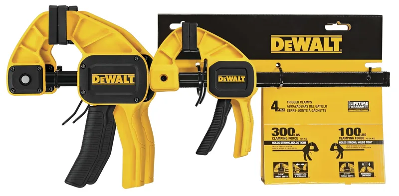 DeWalt Medium & Large Trigger Clamps 4Pk