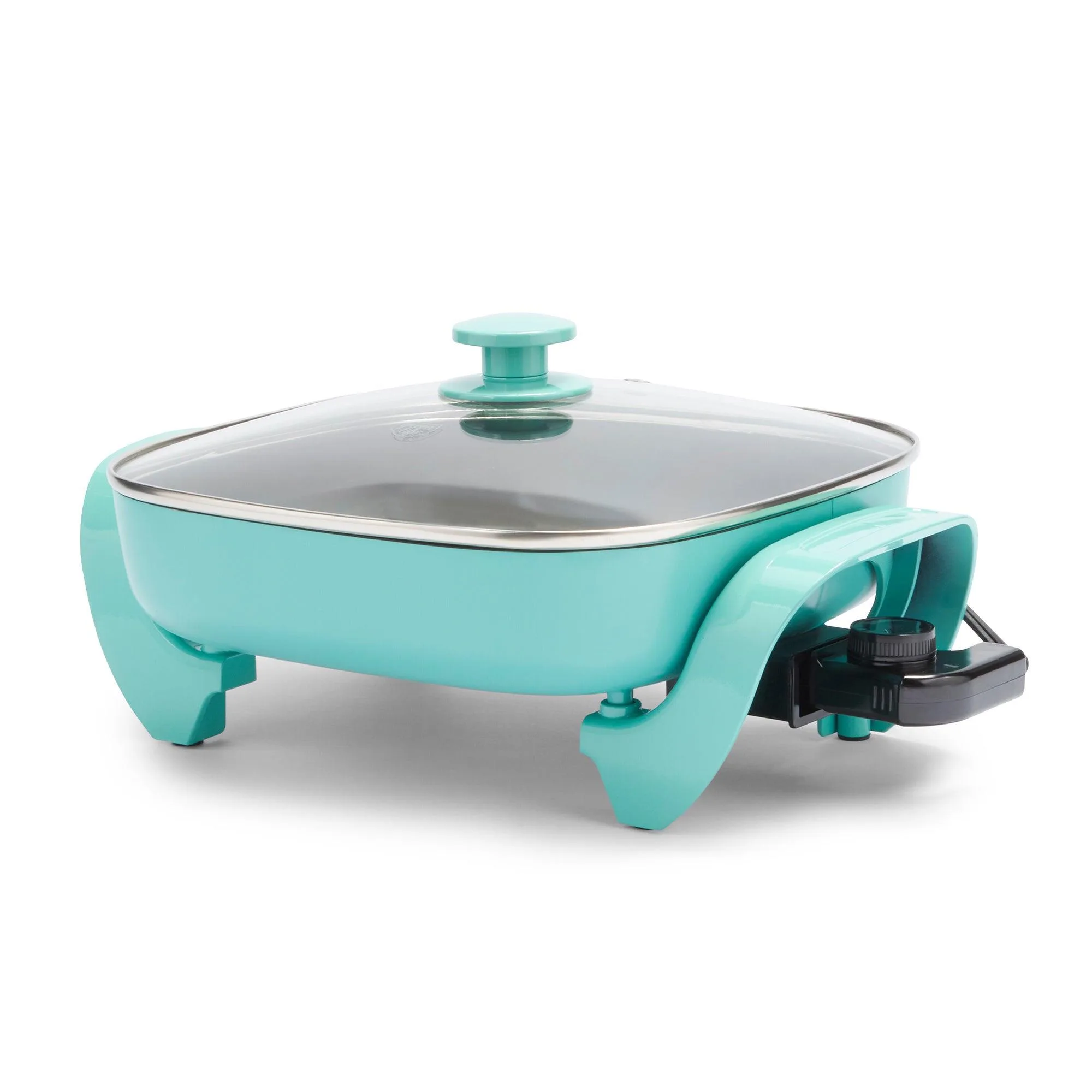 GreenLife Healthy Power 5 Qt. Turquoise Nonstick Electirc Square Skillet