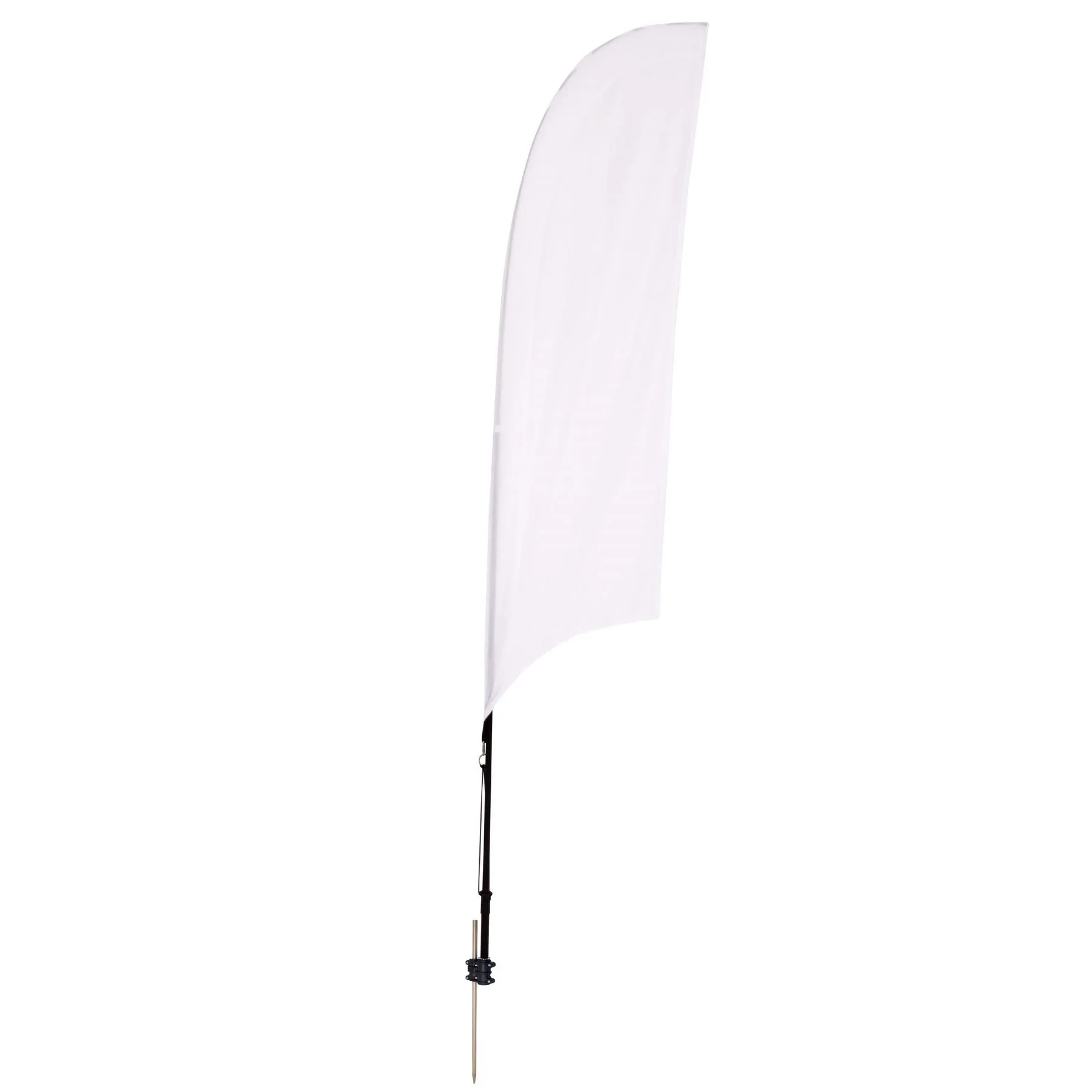 7' Streamline Razor Sail Sign Flag, 1-Sided, Ground Spike view 2