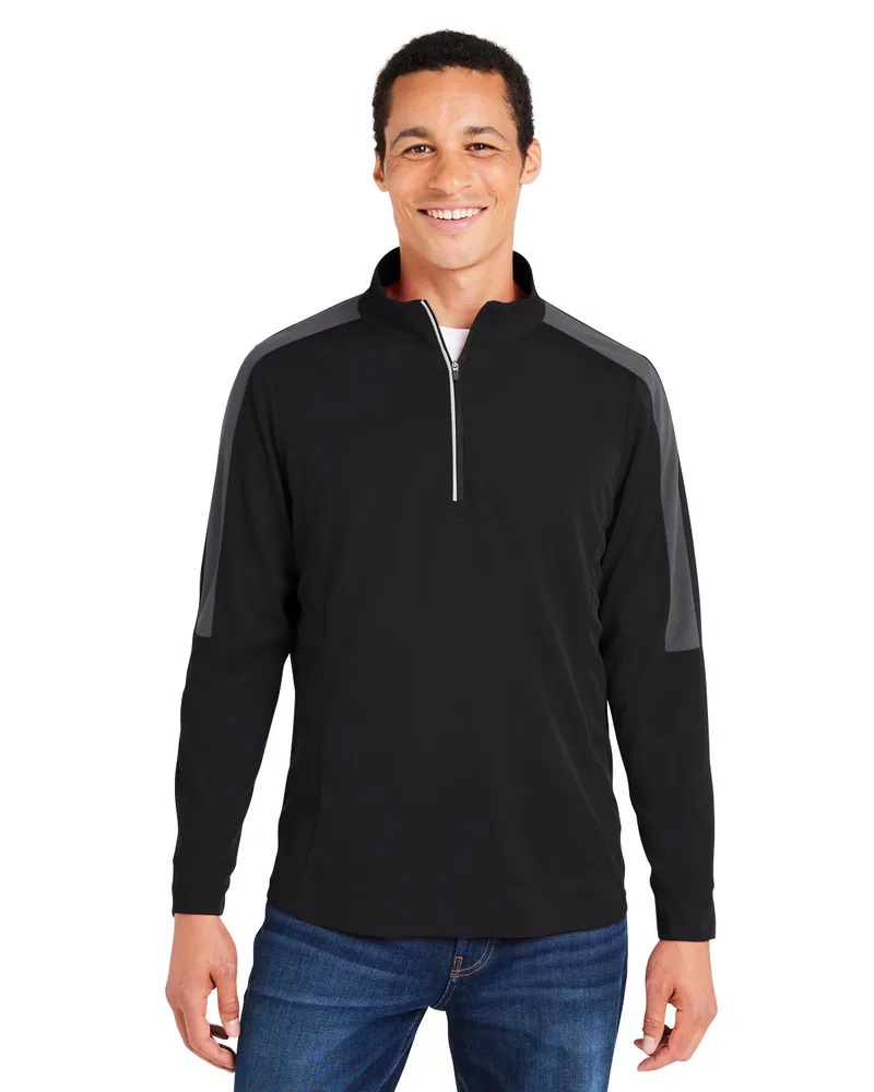 CORE365™ Men's Market Snag Protect Mesh Colorblock Quarter-Zip Pullover Shirt