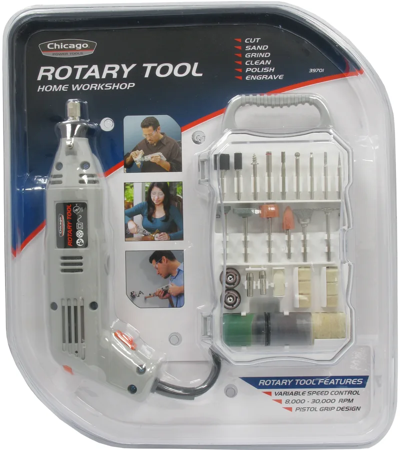 Allied Chicago Power Tools 72-Piece Rotary Tool Set
