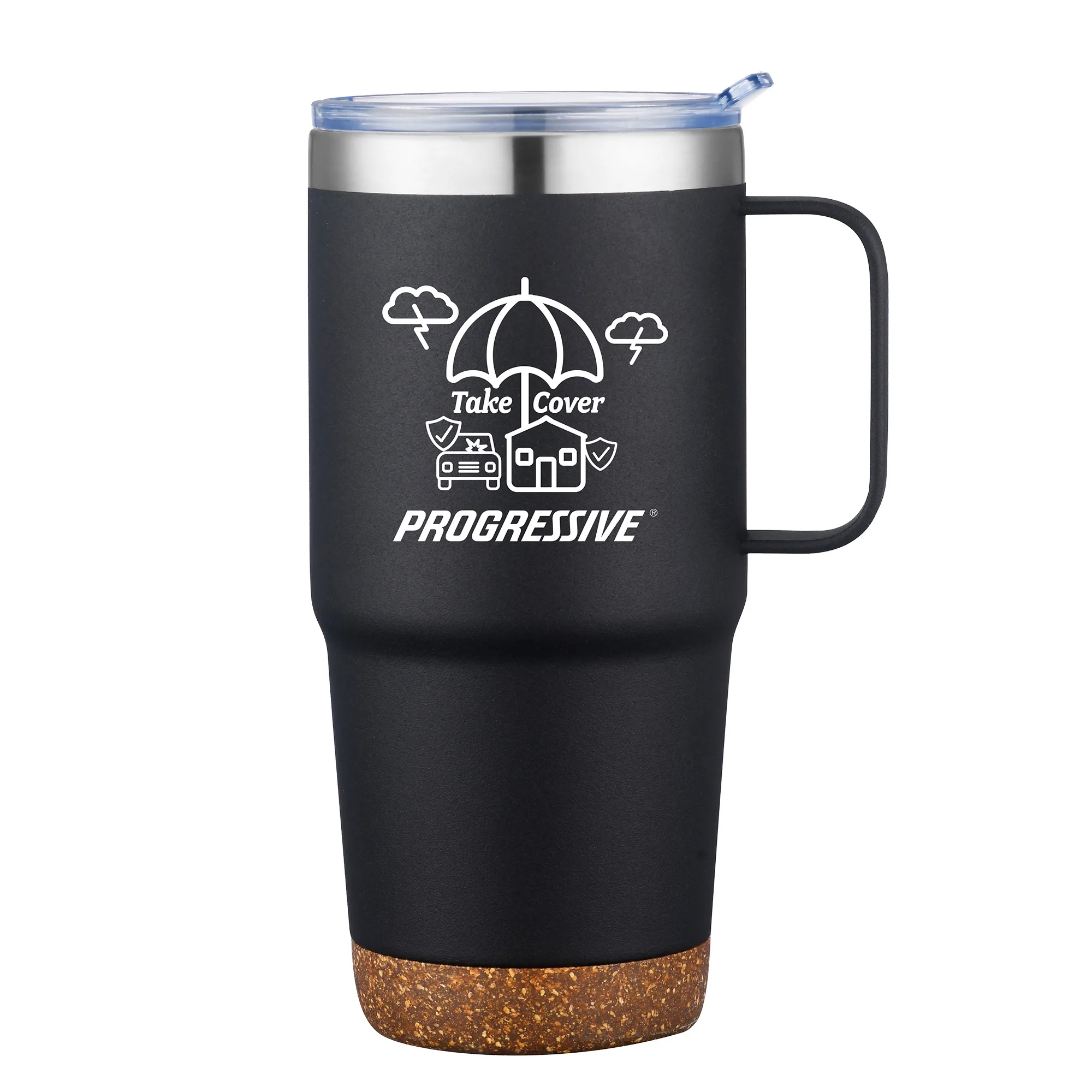 24 oz. Stainless Steel Travel Mug with Cork Bottom view 2