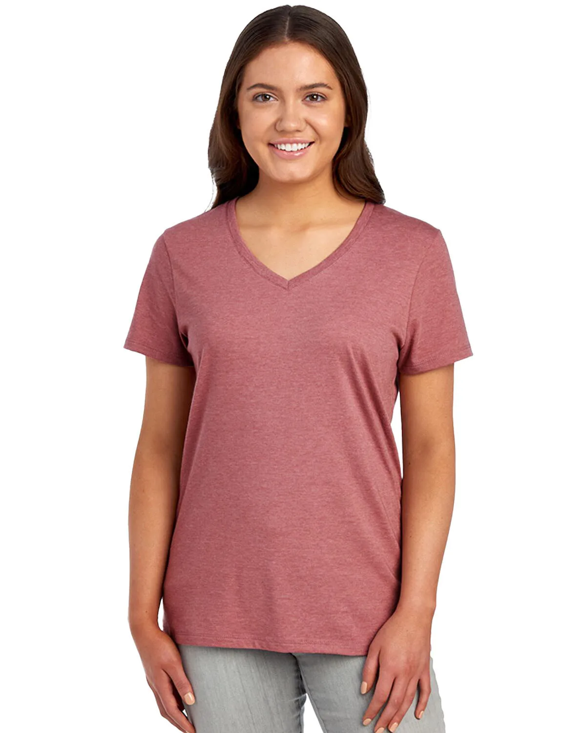 Jerzees Ladies' Premium Blend V-Neck T-Shirt view 5