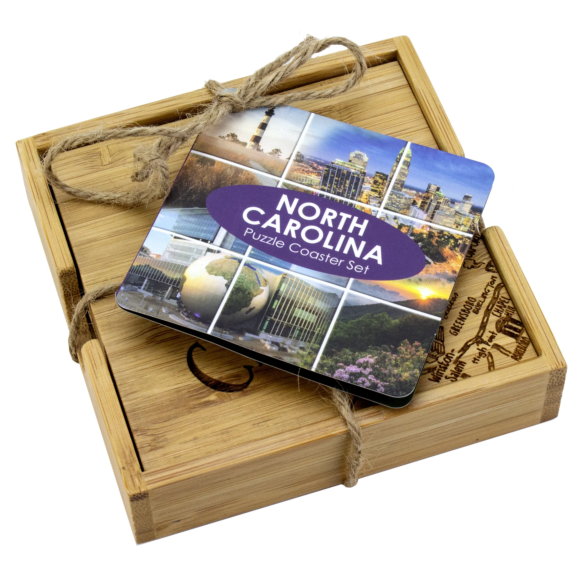 North Carolina Puzzle Coaster Set view 5