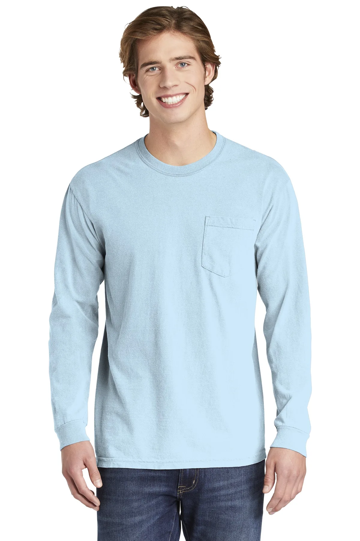 COMFORT COLORS ® Heavyweight Ring Spun Long Sleeve Pocket Tee. view 7