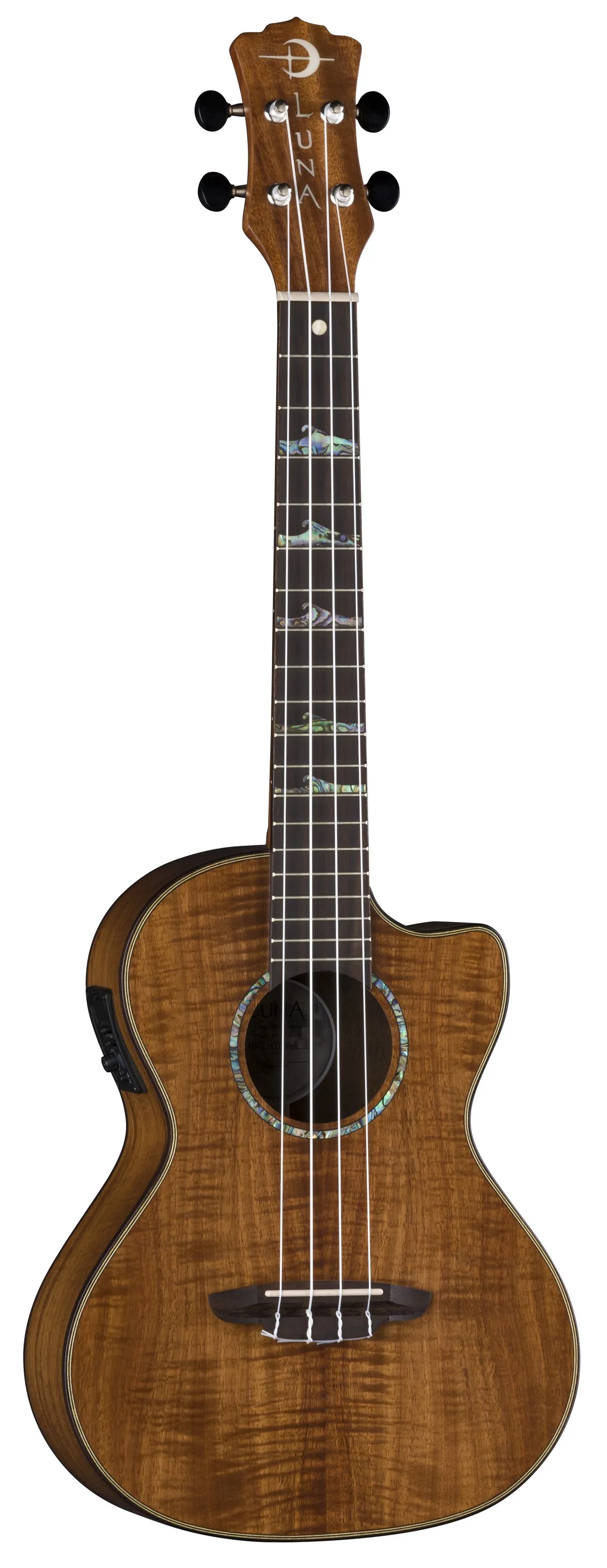 Luna High Tide Koa Tenor Acoustic Electric Ukulele w/Preamp