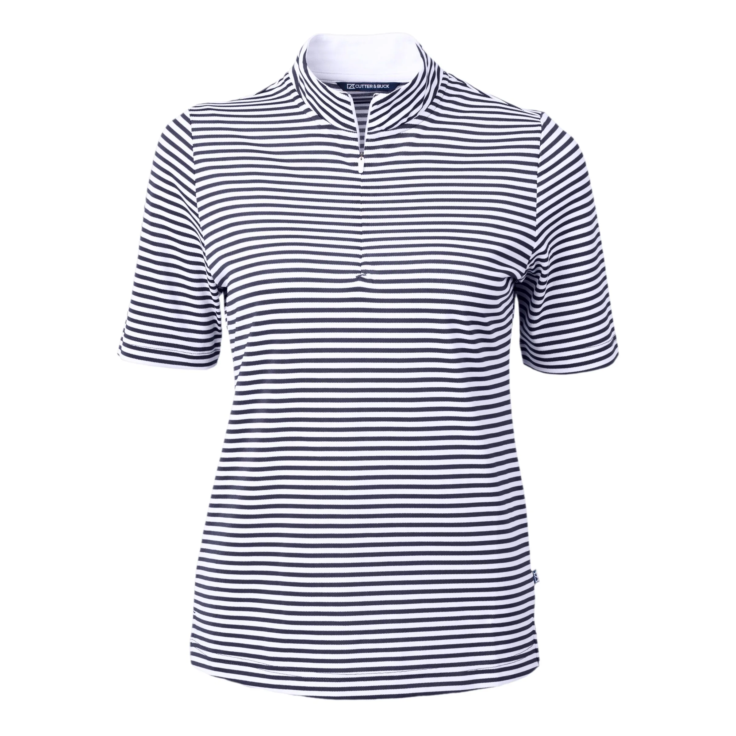 Cutter & Buck Virtue Eco Pique Stripe Recycled Womens Top view 3