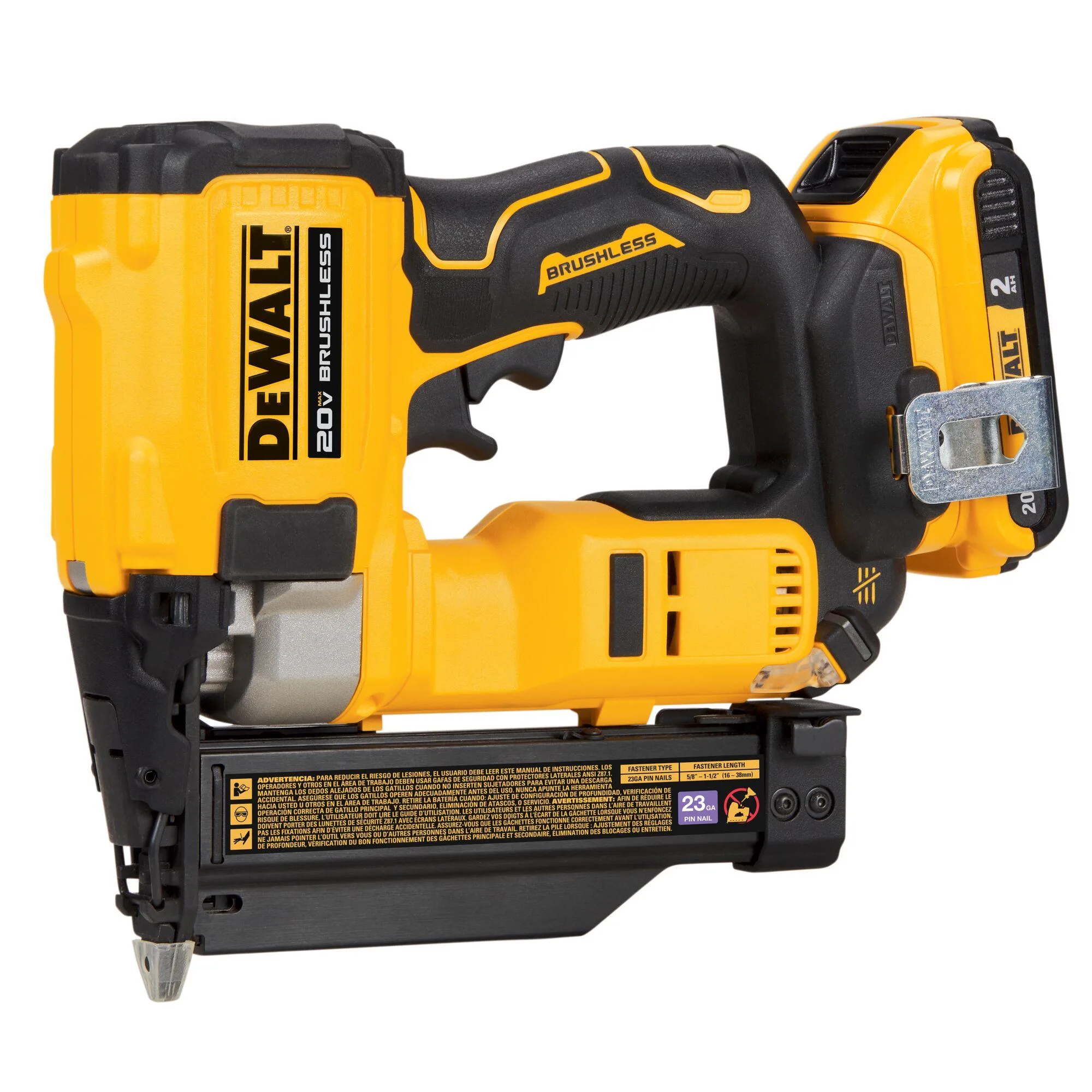 DeWalt Atomic Compact Series 20V Max Brushless Cordless 23 Ga. Pin Nailer Kit