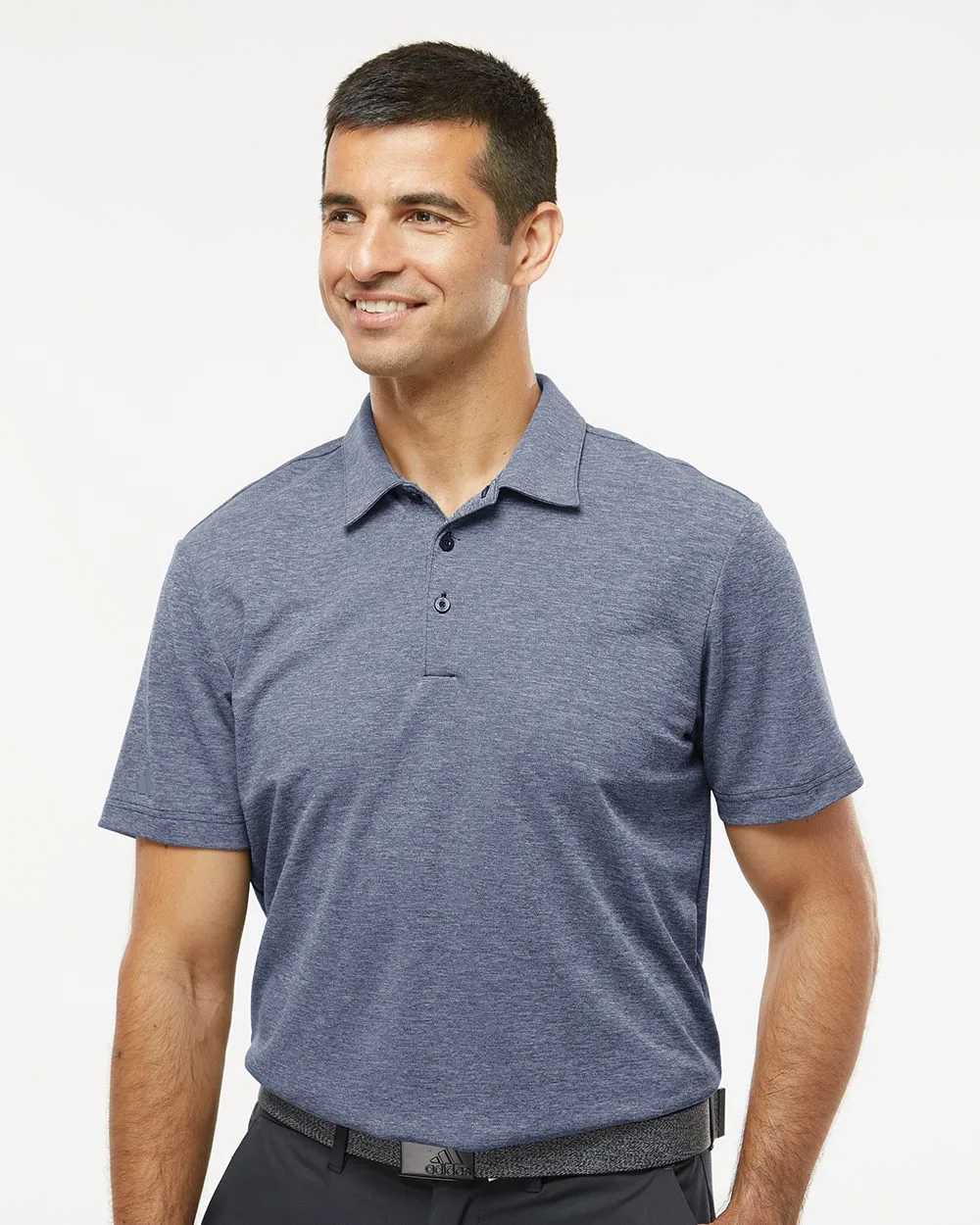 Adidas® Men's Heathered Polo Shirt view 2
