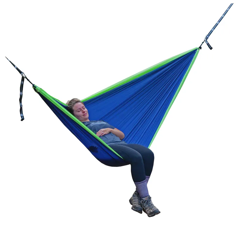 Algoma Go2 Traveler Nylon Hammock Lime/Navy