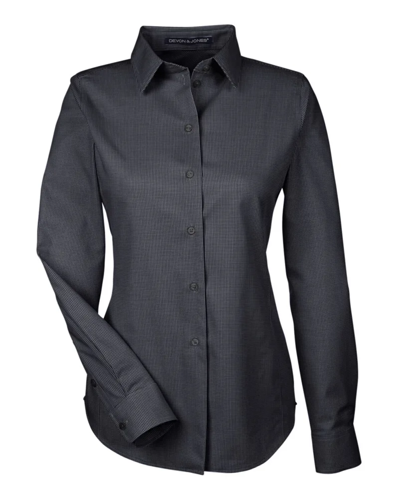 Devon and Jones® Women's Crown Collection® Royal Dobby Woven Dress Shirt view 4