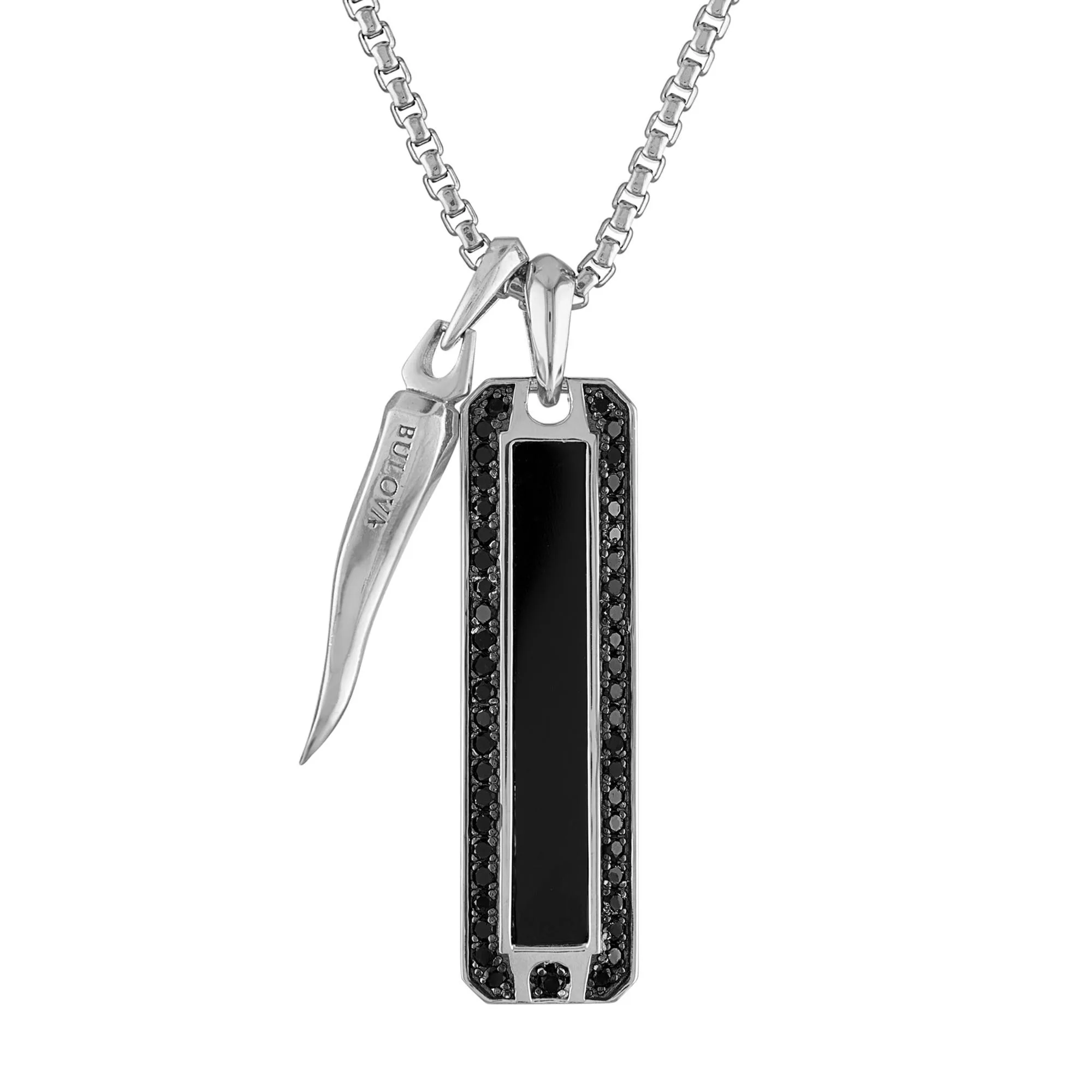 Bulova Jewelry Icon Sterling Silver Diamond Pendant