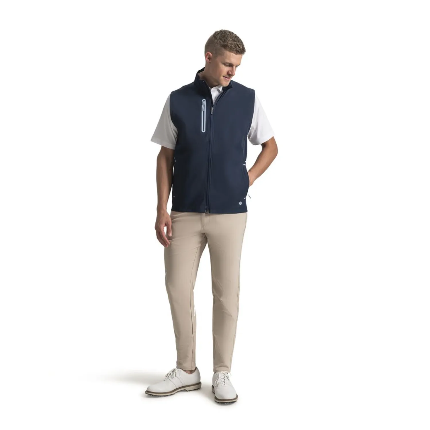 FootJoy® Tech Performance Vest with 2-way zipper and Chest Pocket view 3
