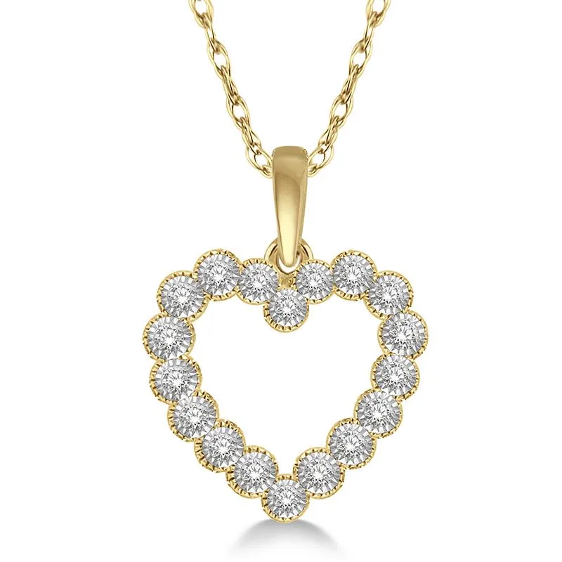 Jilco Inc Diamond Heart Necklace - 0.15 Twt