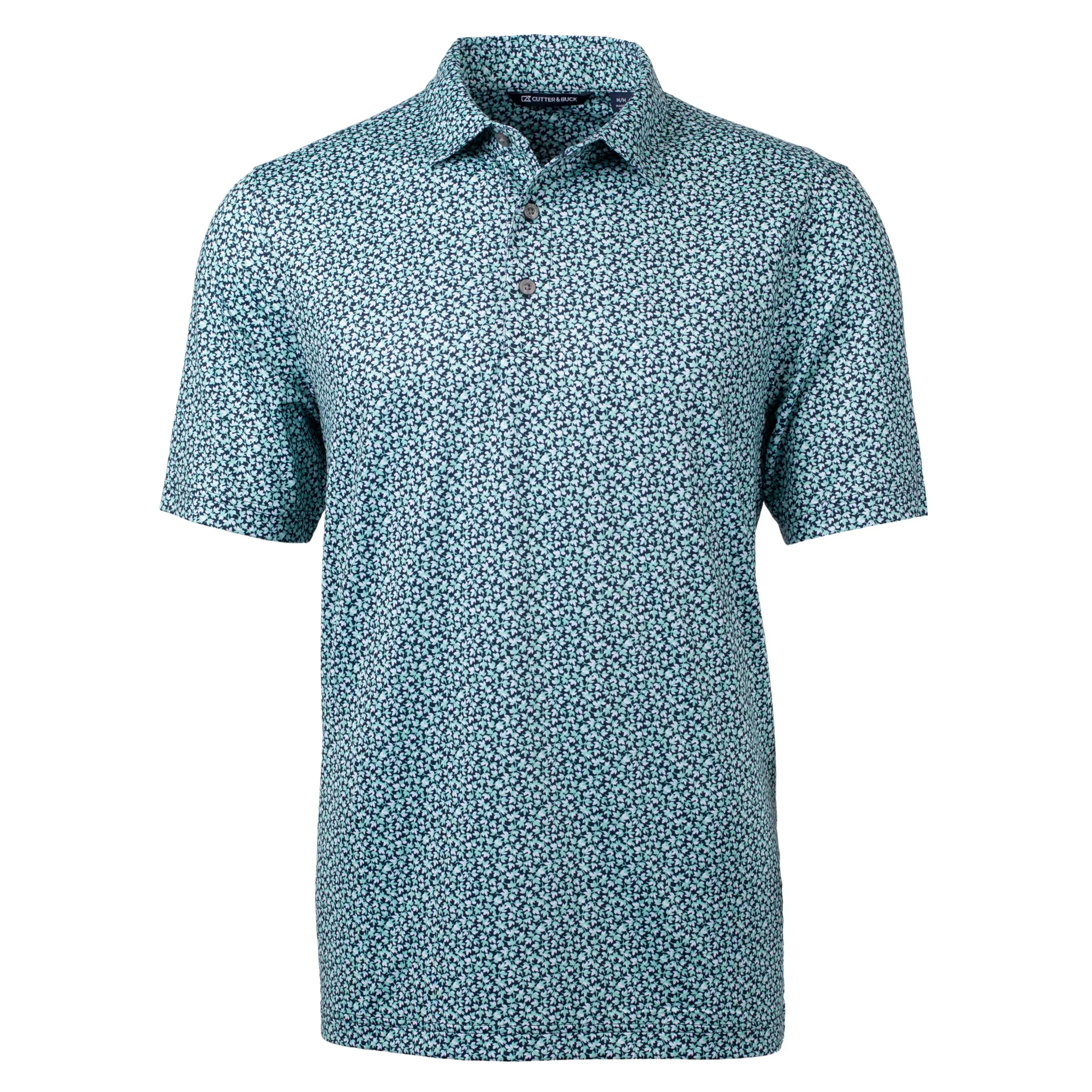 Cutter & Buck Pike Magnolia Print Stretch Men's Polo view 3