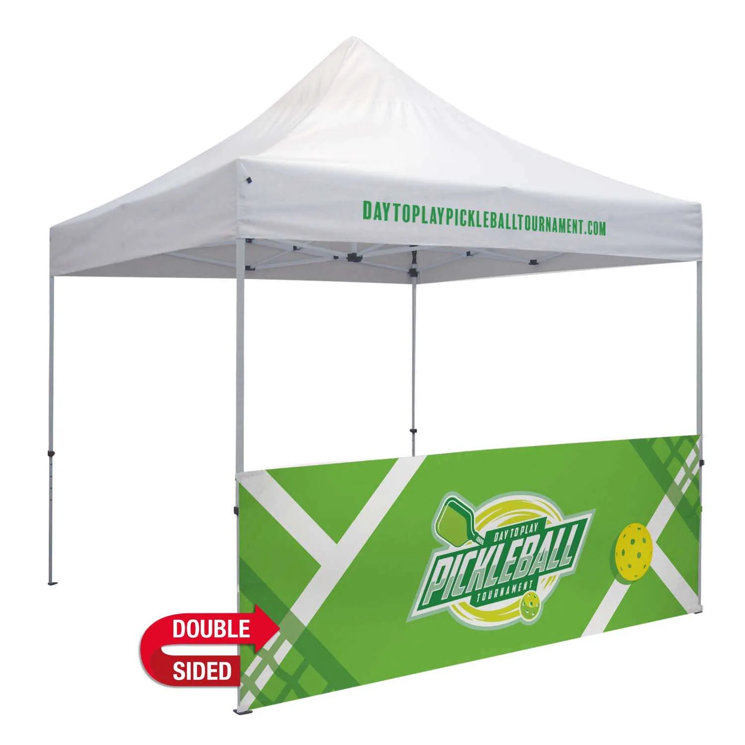 10' Standard Tent Half Wall Kit (UV-Printed, Double-Sided)