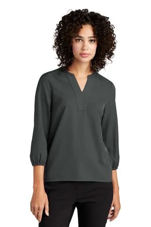 Mercer+Mettle® Women's Stretch Crepe 3/4-Sleeve Blouse view 6