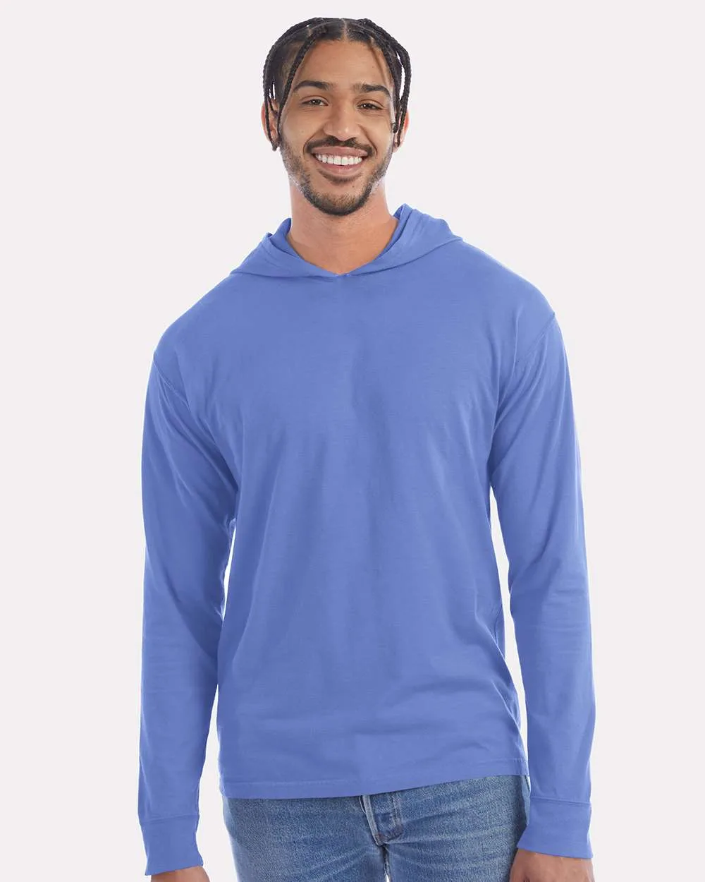 ComfortWash™ by Hanes® - Garment-Dyed Jersey Hooded Long Sleeve T-Shirt view 5