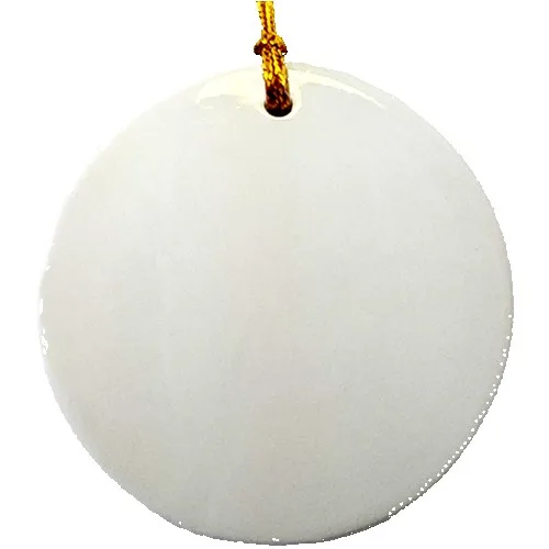 3" Ceramic Ornament - Round view 2